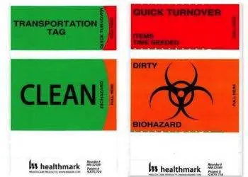 Quick Turnover 2-Part Clean-Dirty Label