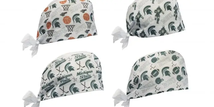 MSU Spartan Pride Scrub Hats and Bouffant Caps